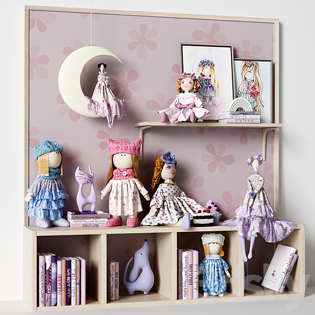 Childroom decor for girls 3ds Max - thumbnail 2