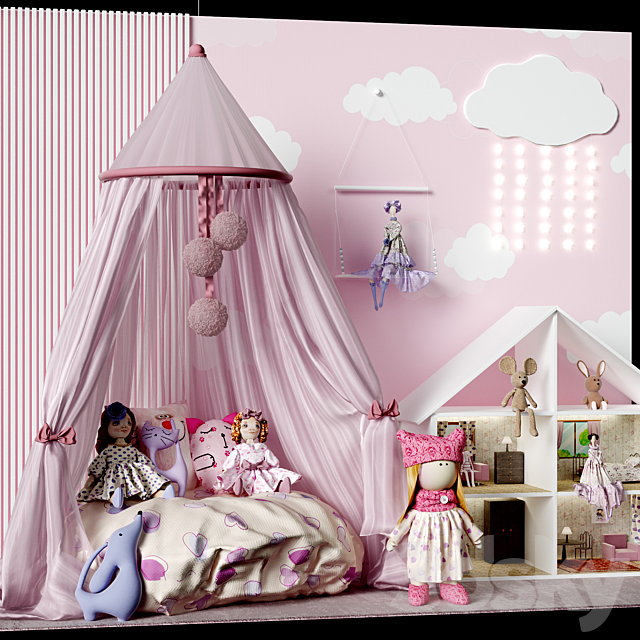 Childroom decor vol_15 3ds Max - thumbnail 2