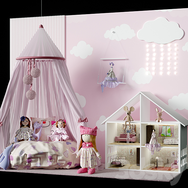 Childroom decor vol_15 3ds Max - thumbnail 3