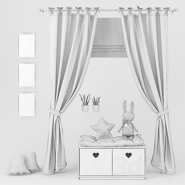 Curtain and decor 12 3ds Max - thumbnail 3