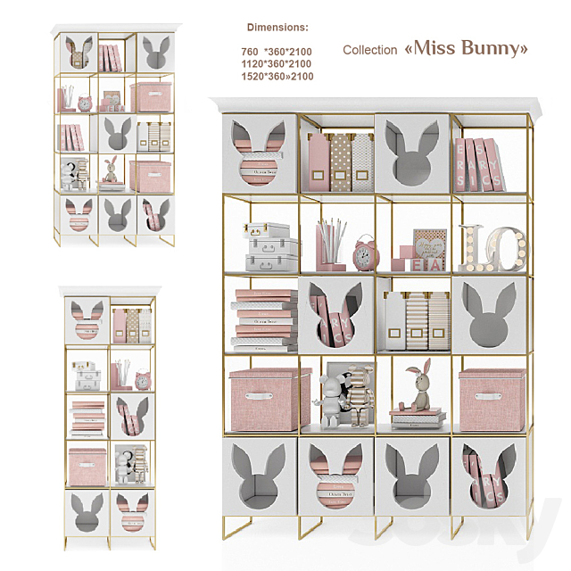 EFI Concept Kid _ Miss Bunny – shelving 3ds Max - thumbnail 1