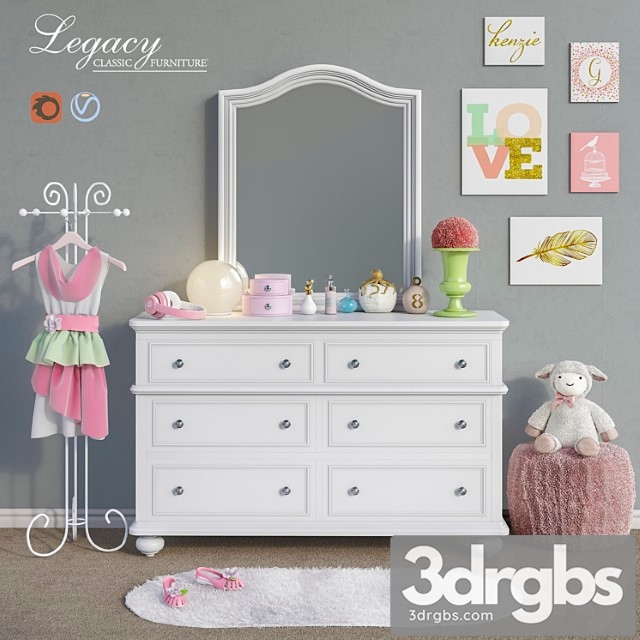 Furniture Legacy Classic Accessories Decor and Toys Set 5 3dsmax Download - thumbnail 1