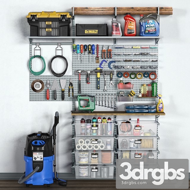 Garage Tools Set 11 3dsmax Download - thumbnail 1