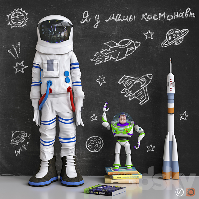 “I have a cosmonaut at my mother” 3ds Max - thumbnail 1