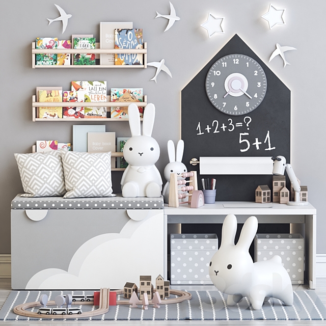 IKEA childrens furniture and toys 3 3ds Max - thumbnail 1