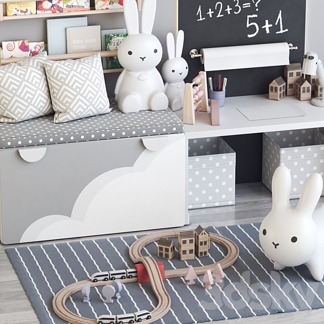 IKEA childrens furniture and toys 3 3ds Max - thumbnail 2