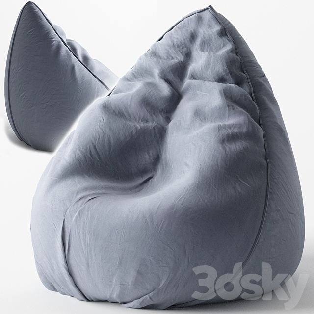 Ikea kids bean bag 3ds Max - thumbnail 1