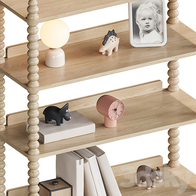 Jenny Lind bookcase CRATE & KIDS 3ds Max - thumbnail 2