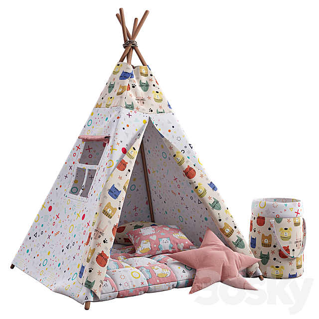 Kids Wigwam 3ds Max - thumbnail 1