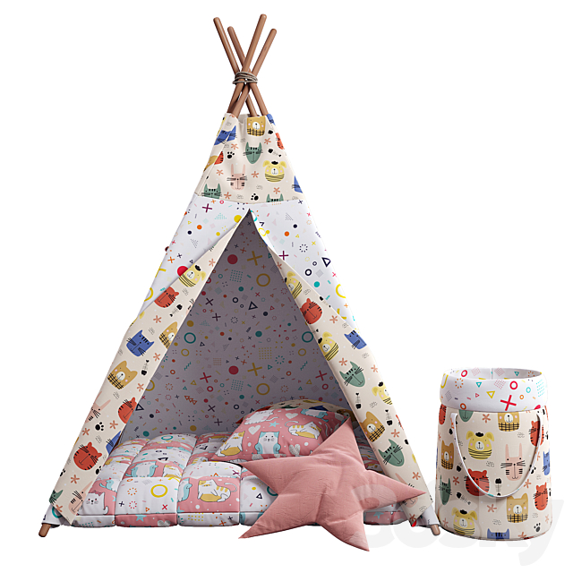 Kids Wigwam 3ds Max - thumbnail 2