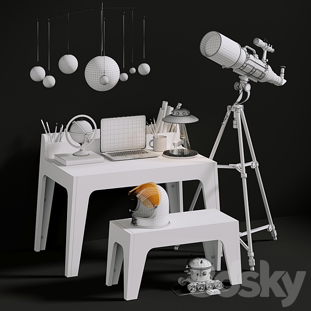 Little astronomer 3ds Max - thumbnail 3