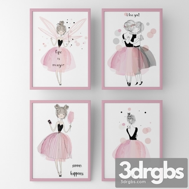 Posters For Children Fairy Girls 3dsmax Download - thumbnail 1