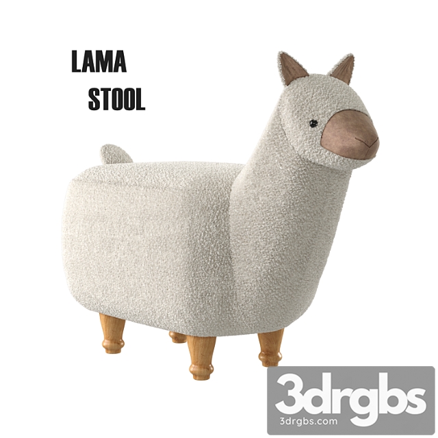 Pouf In The Nursery Llama From Apollo 3dsmax Download - thumbnail 1