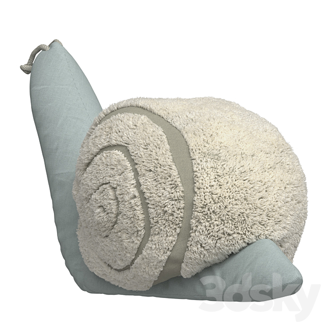 Pouf Monsieur Snail for a children’s room 3ds Max - thumbnail 2