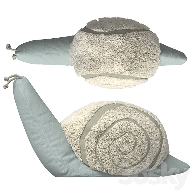 Pouf Monsieur Snail for a children’s room 3ds Max - thumbnail 3