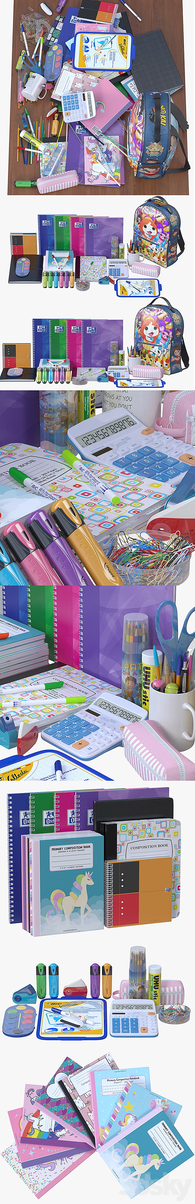 school supplies 3ds Max - thumbnail 2