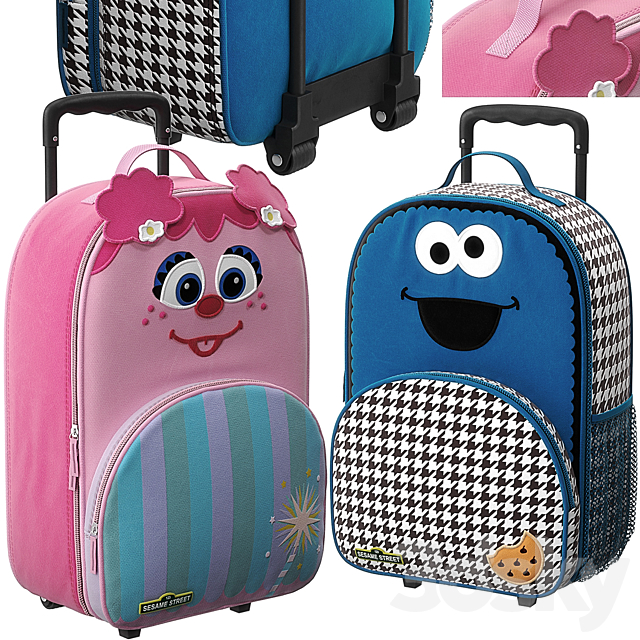 Sesame street luggage model 3ds Max - thumbnail 1