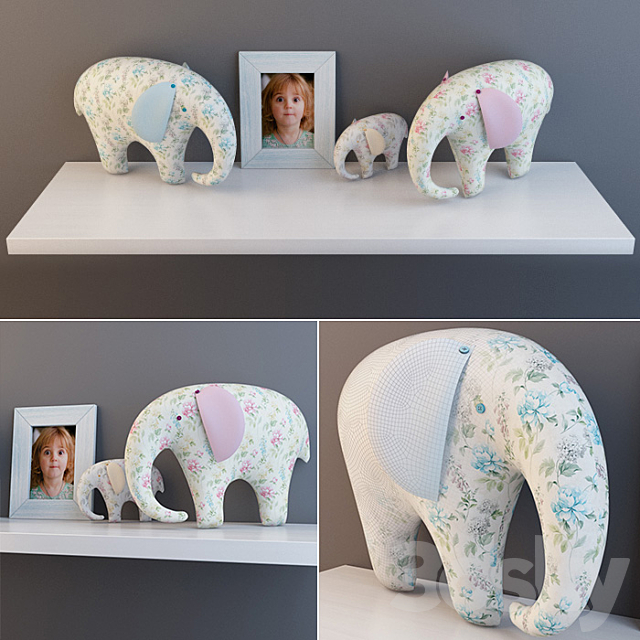 Shelf_Ellephant_Decor 3ds Max - thumbnail 1