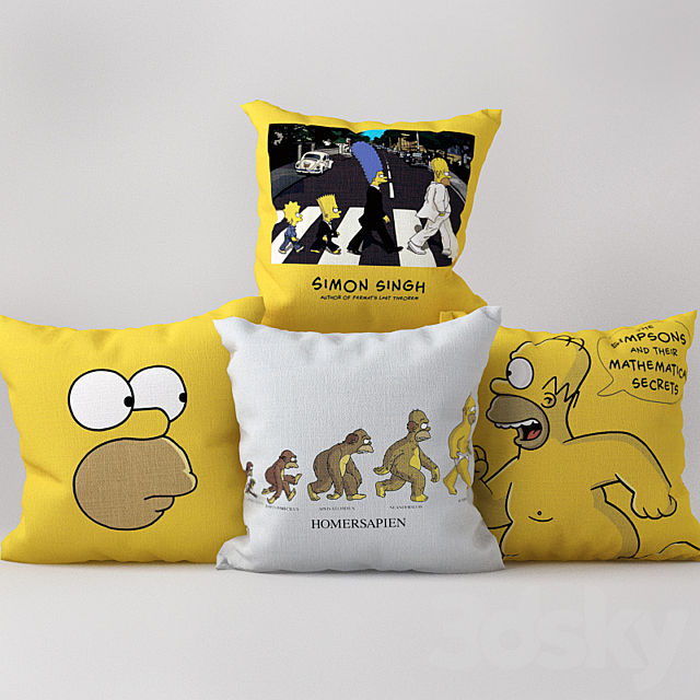 SIMPSONS PILLOWS \\ Pillow Simpsons 3ds Max - thumbnail 1