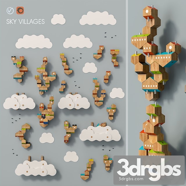 Sky Villages Set 17 3dsmax Download - thumbnail 1