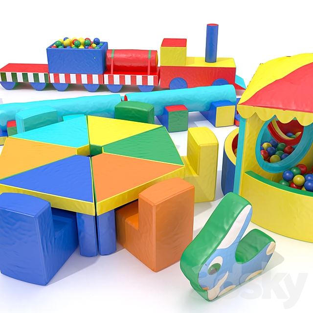 Soft modules for the playroom 3ds Max - thumbnail 2