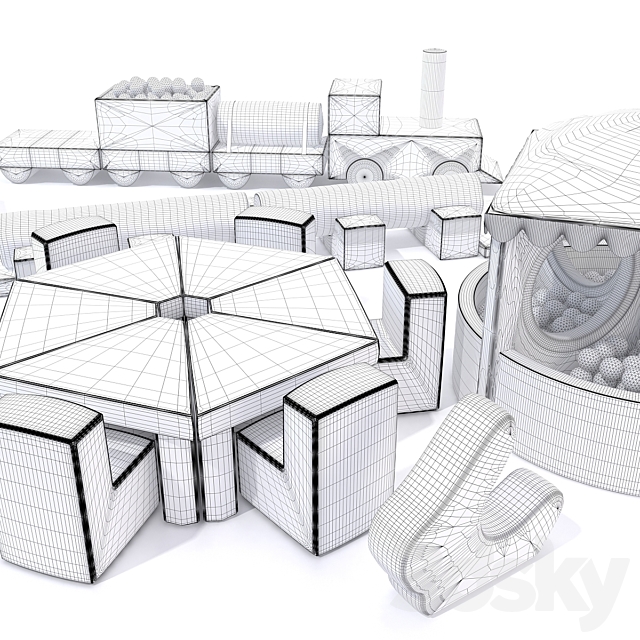 Soft modules for the playroom 3ds Max - thumbnail 3