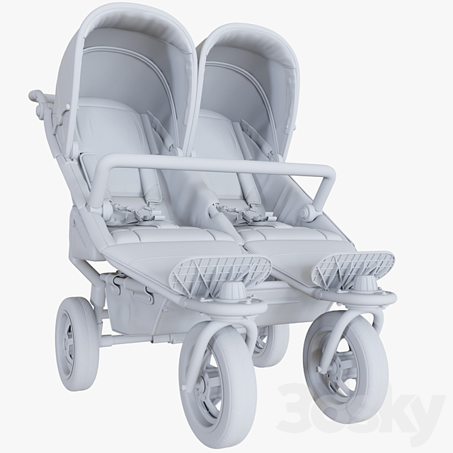 Stroller TFK Twin Adventure 2019 Fossil 3ds Max - thumbnail 3