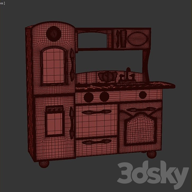 Teamson Kids Classic Play Kitchen 3ds Max - thumbnail 3