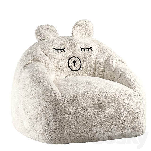 Teddy bear chair Midou La Redoute 3ds Max - thumbnail 1