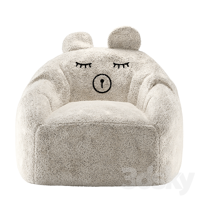 Teddy bear chair Midou La Redoute 3ds Max - thumbnail 2