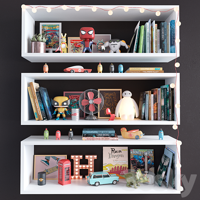 Teenage Decor Set 3ds Max - thumbnail 1