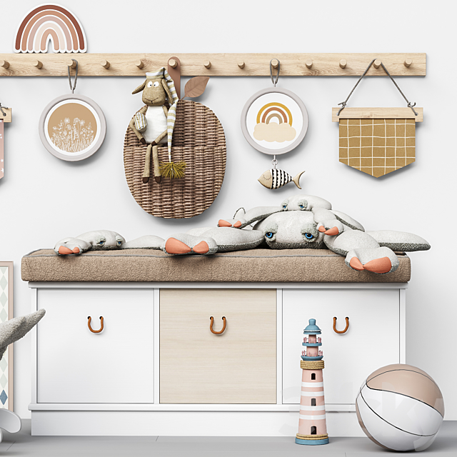 Toys and furniture set 100 3ds Max - thumbnail 3