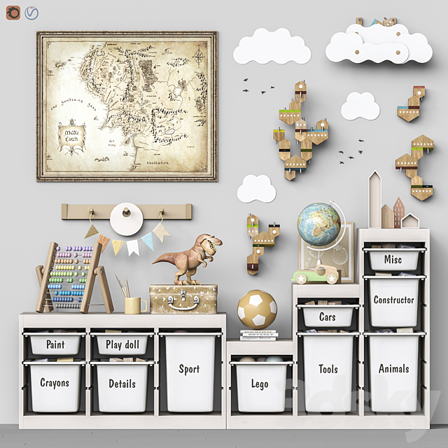 Toys and furniture set 103 3ds Max - thumbnail 1