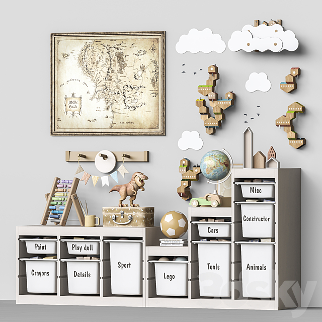 Toys and furniture set 103 3ds Max - thumbnail 2