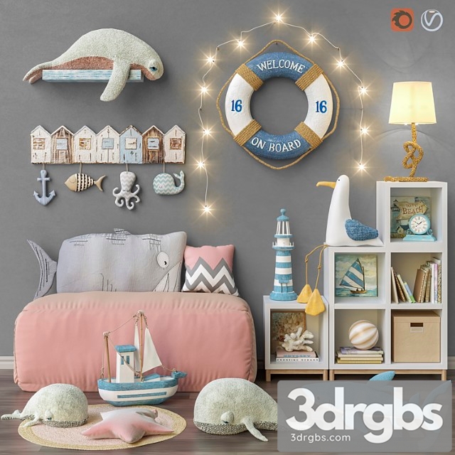 Toys and furniture set 27 3dsmax Download - thumbnail 1