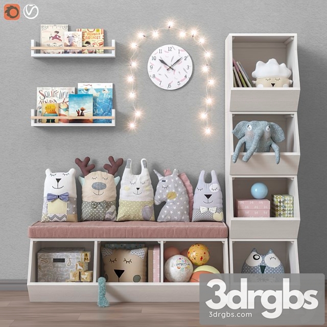 Toys and furniture set 36 3dsmax Download - thumbnail 1