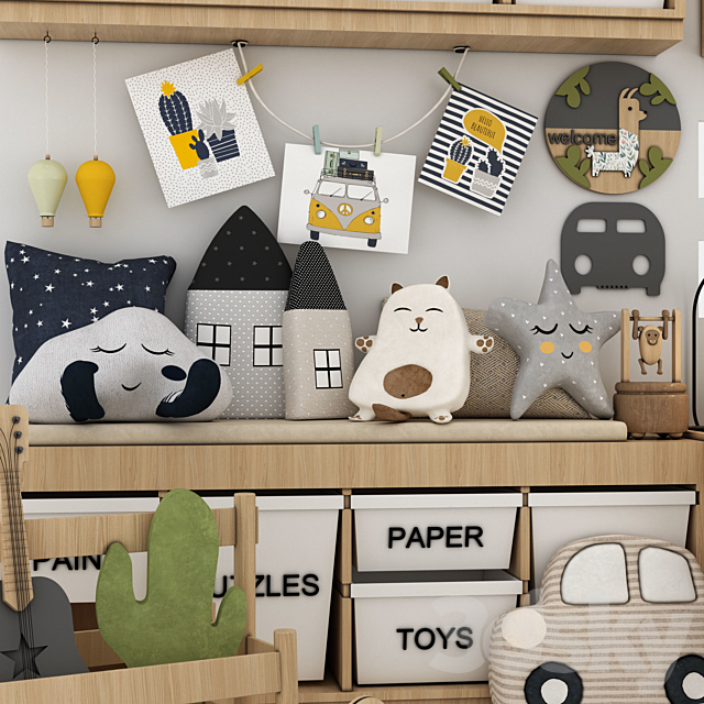 toys and furniture set 3ds Max - thumbnail 2