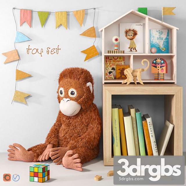 Toys and furniture set 45 3dsmax Download - thumbnail 1