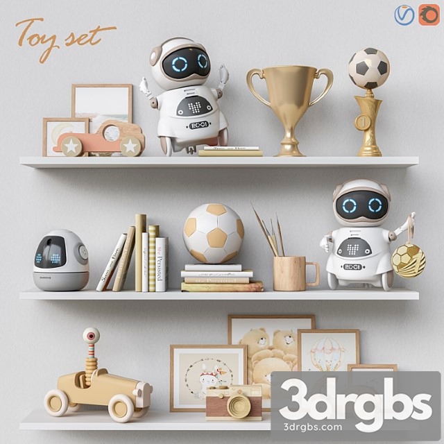 Toys and furniture set 62 3dsmax Download - thumbnail 1