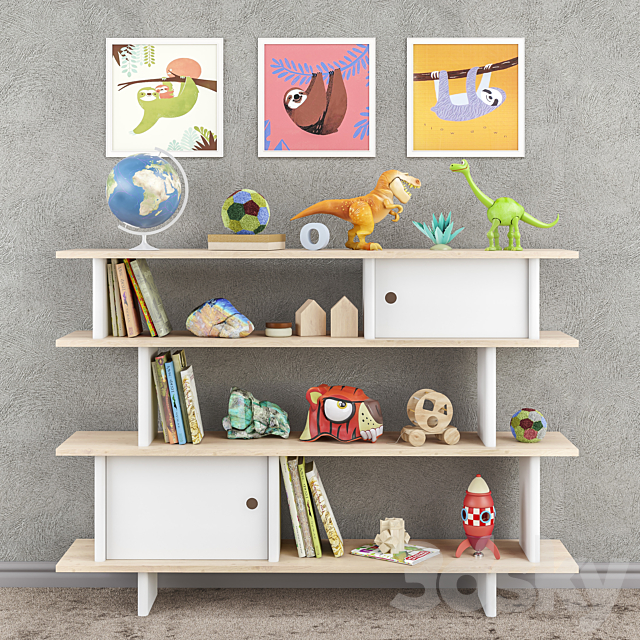 Toys and furniture set 8 3ds Max - thumbnail 1