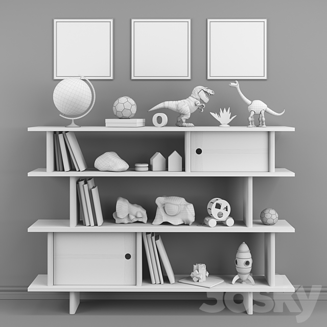 Toys and furniture set 8 3ds Max - thumbnail 3