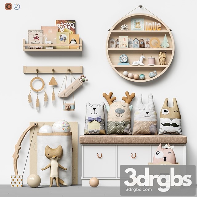 Toys Decor And Furniture For Childrens Room 99 3dsmax Download - thumbnail 1