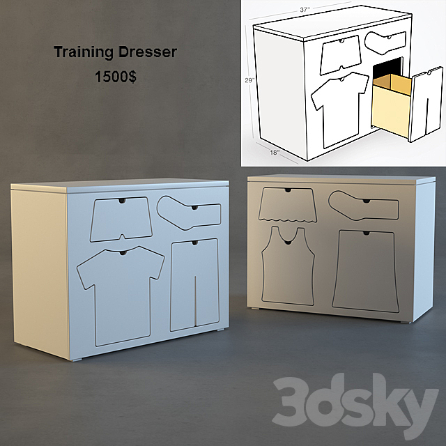 Training dresser 3ds Max - thumbnail 1