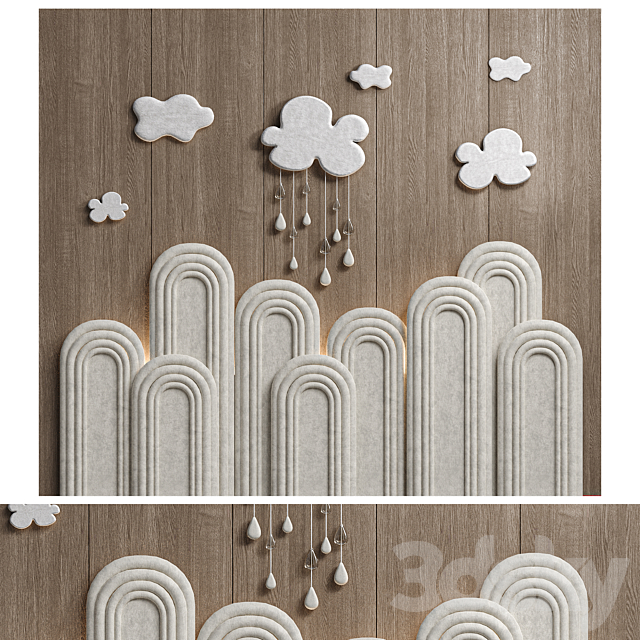 Wall Panel for Children’s room 3ds Max - thumbnail 1