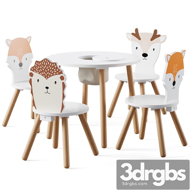 Dandelion Toddler Table Animal Toddler Chair by Great Little 3dsmax Download - thumbnail 1