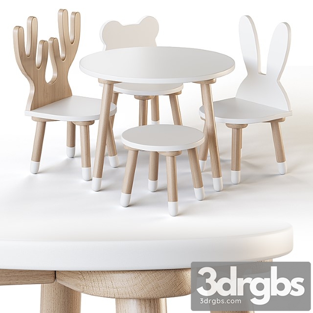 Smile artwood table and chairs for nursery - thumbnail 1