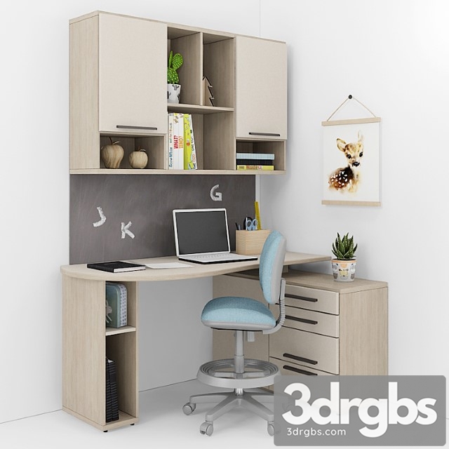 Writing table and decor for a nursery 7 3dsmax Download - thumbnail 1