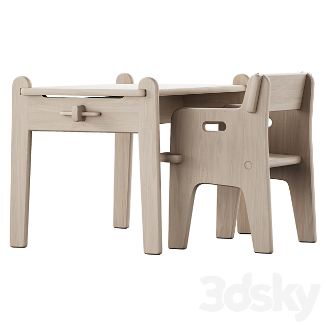 353 CH410 Peter’s chair and CH411 Peter’s table by Carl Hansen & Son 3DS Max Model - thumbnail 5