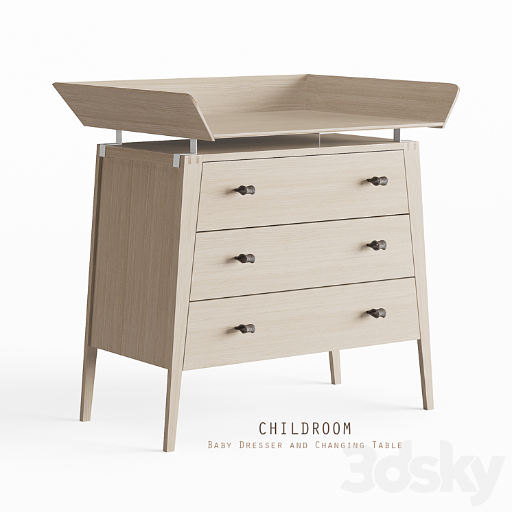 Baby_Dresser_and_Changing_Table 3DS Max - thumbnail 2