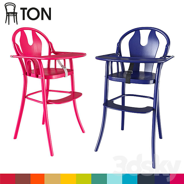 Chairs for feeding TON PETIT 3ds Max - thumbnail 1